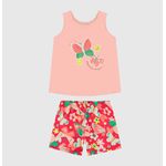 Conjunto Infantil Menina Pequenas Amigas Em Algodão Malwee Kids