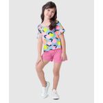 Conjunto Infantil Menina Blusa Estampa Frutas Em Algodão Malwee Kids