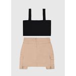 Conjunto Menina Regata Cropped E Saia Malwee Kids