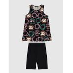 Conjunto Infantil Menina Regata Estampada E Bermuda Em Algodão Malwee Kids