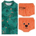 Conjunto Menino Camiseta UV e Sunga Tigre - Kamylus