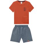 Carinhoso - Conjunto Laranja Veleiro Comfort Menino