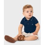 Conjunto Menino Body Polo Em Algodão - Carinhoso