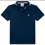 Camisa Polo Menino Peitilho Frontal Em Algodão - Carinhoso
