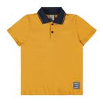 Camisa Polo Infantil Menino Gola Contraste Em Piquet Premium Malwee Kids