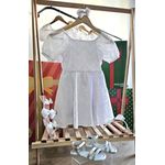 Vestido Infantil Decote Quadrado Em Laise Algodão Malwee Kids