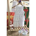 Vestido Infantil Camadas Em Plumetis Brilho Malwee Kids