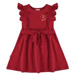 Vestido Infantil Faixa Frontal Em Malha Texturizada Malwee Kids