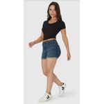 Bermuda Feminina Boyfriend Com Cinto Em Jeans Elastano
