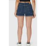 Bermuda Feminina Boyfriend Com Cinto Em Jeans Elastano