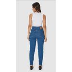 Calça Feminina Mom Cintura Alta Em Jeans Com Elastano