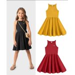 Vestido Menina Regata Em Algodão Com Glitter - Carinhoso