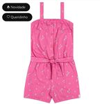 Macacão em Malha de Algodão Texturizada - Rosa