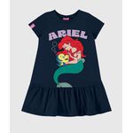 Vestido Infantil Ariel Princesa Disney Em Algodão Malwee Kids