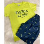 Conjunto Infantil Menino Together We Win! Em Algodão Malwee Kids