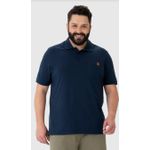 Camisa Polo Masculina Plus Size Bolso Frontal Em Piquet Stretch