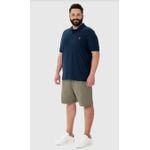 Camisa Polo Masculina Plus Size Bolso Frontal Em Piquet Stretch