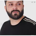Camiseta Masculina Plus Size Com Detalhe Retilínea Em Algodão