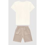 Conjunto Menino Camiseta Estampa Frontal Em Algodão - Carinhoso