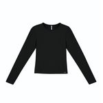 Blusa De Cotton Básica Feminina Preta