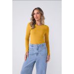 Blusa De Cotton Básica Feminina Preta