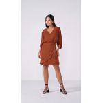 Vestido Curto Pareô Terracota Marialicia