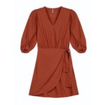 Vestido Curto Pareô Terracota Marialicia