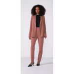 Blazer feminino reto liso gola tailleur