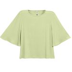 Blusa Feminina Manga Ampla Comfy Marialícia Verde
