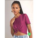 Blusa Feminina Cropped Nó Marialícia Rosa