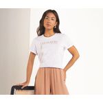 T-Shirt Feminina Estampada Les Fleurs Marialícia BrancoREF: 183684