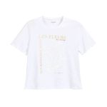 T-Shirt Feminina Estampada Les Fleurs Marialícia BrancoREF: 183684