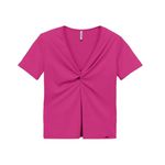 Blusa Feminina Creponada com Transpassado Marialícia Rosa