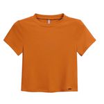Blusa Canelada Laranja Marialicia