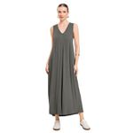 Vestido Midi com Decote V e Pregas Frontais - Cereja Rosa - PRETO