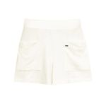 Short Feminino Em Moletinho Marialícia Bege