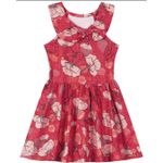 Vestido Regata Infantil Feminino Carinhoso Folhagem