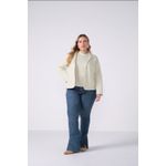 Blazer Feminino Em Moletinho Off white