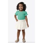Carinhoso Conjunto Saia Shorts Menina Verde