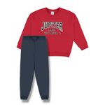 Malwee Kids Conjunto Infantil Menino Blusão e Calça Vermelho
