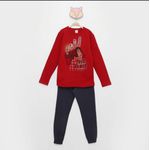 Conjunto Moletom Infantil Brandili Gamer Menino - Bordô