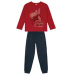 Conjunto Moletom Infantil Brandili Gamer Menino - Bordô
