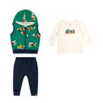 Conjunto trio menino verde