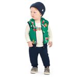 Tri Conjunto Infantil com Colete Bege Elian
