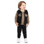 Conjunto Infantil Elian Camiseta Manga Longa Com Colete Club