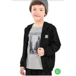 Jaqueta Infantil Menino Com Capuz Elian Preto