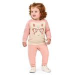 Conjunto Bebê Menina Hipopótamo Elian Bege