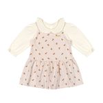 Conjunto Bebê Menina Vestido Floral e Blusa Colorittá Rosa