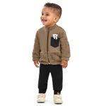 Conjunto Bebê Menino Peluciado Colorittá Bege