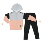 Conjunto Longo Feminino Jaqueta de Moletom com Capuz e Legging Molecotton- Elian